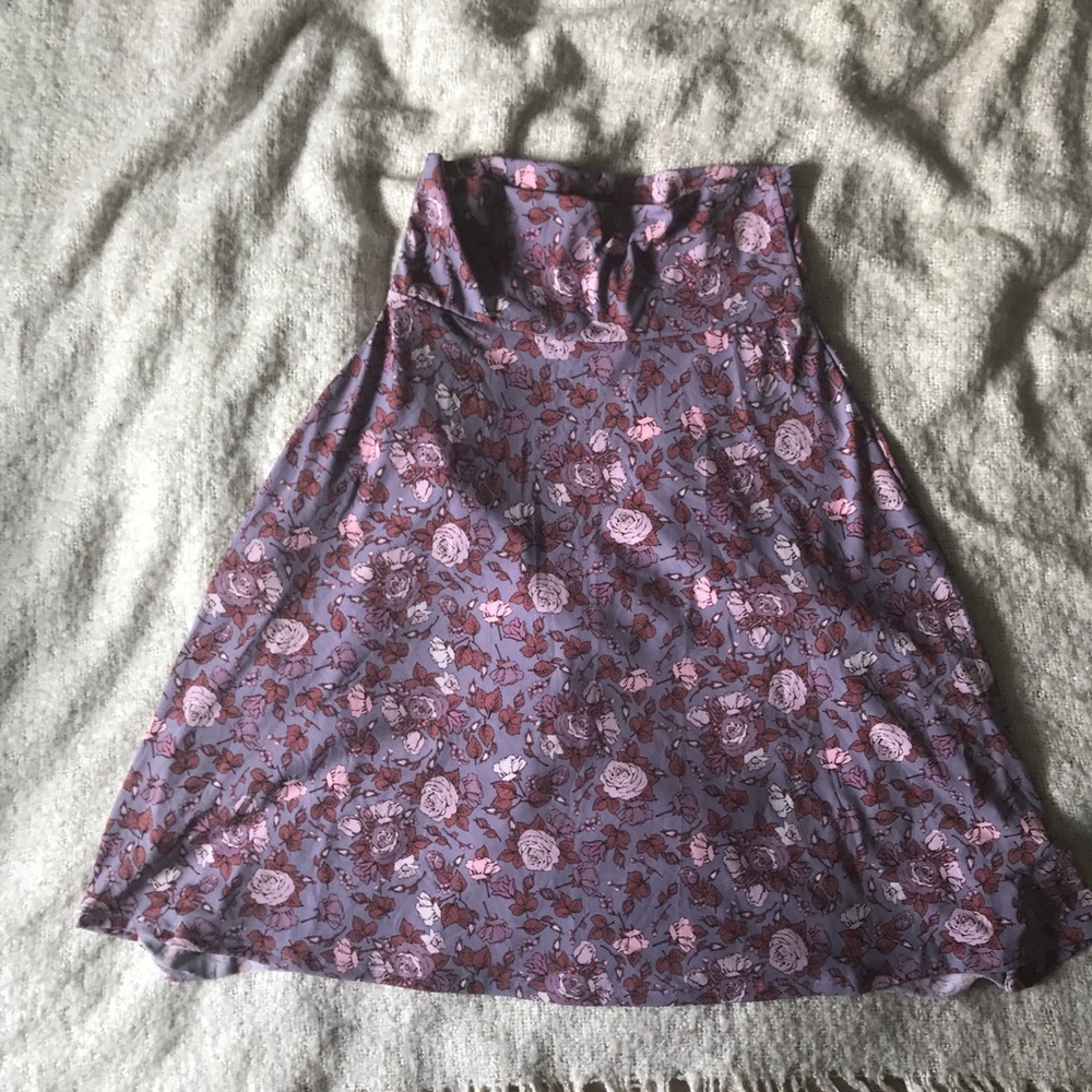 A line silky azure skirt